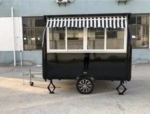 food cart, coffee cart, food trailer, hot dog cart